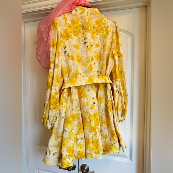 ZIMMERMANN WONDERLAND FLORAL BELTED MINI DRESS - SIZE 4 - NWOT - Picture 9 of 10